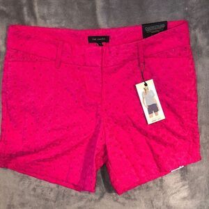 NWT Womens Size 6 The Limited Pink Eyelet Tailored Shorts